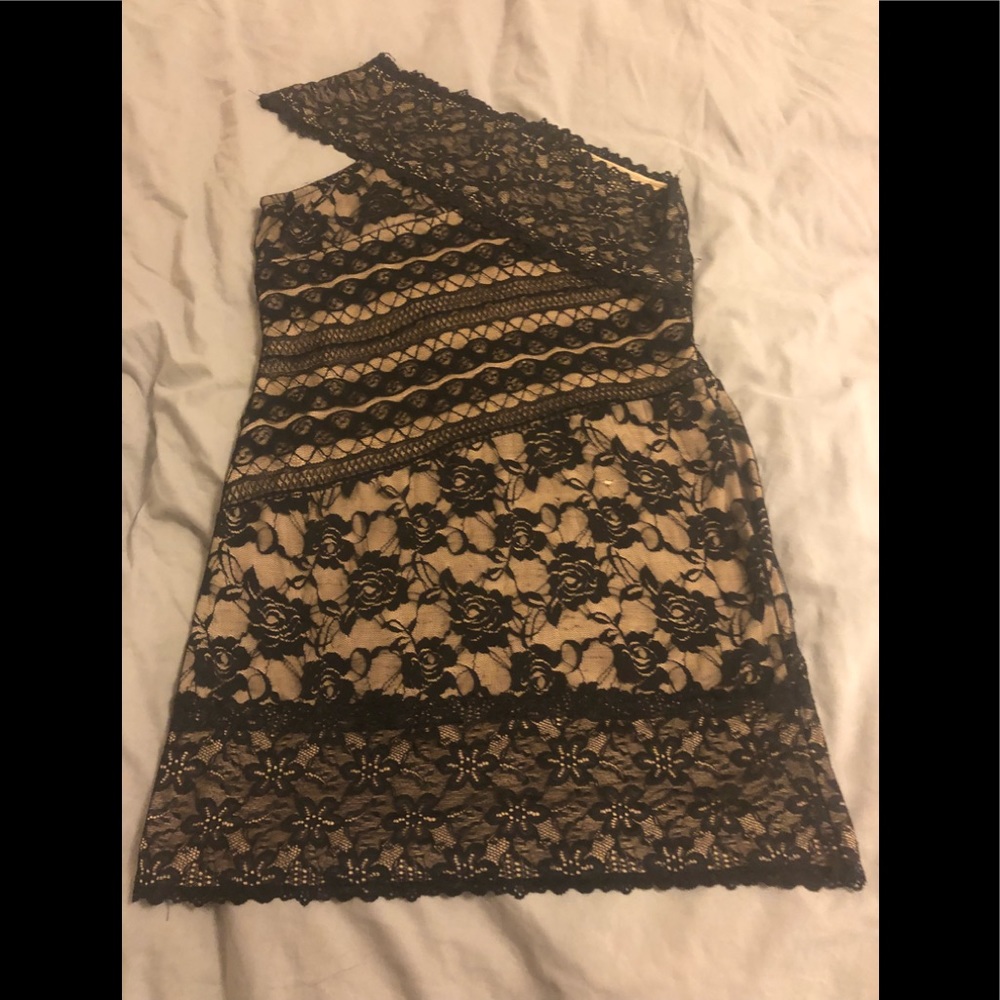 Arden B side shoulder dress.